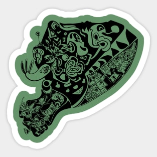 fish doodle Sticker